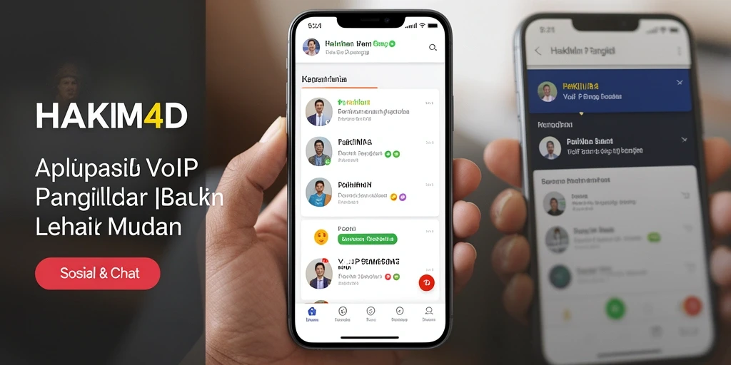 Antarmuka HAKIM4D menampilkan fitur panggilan VoIP yang intuitif dan mudah digunakan.