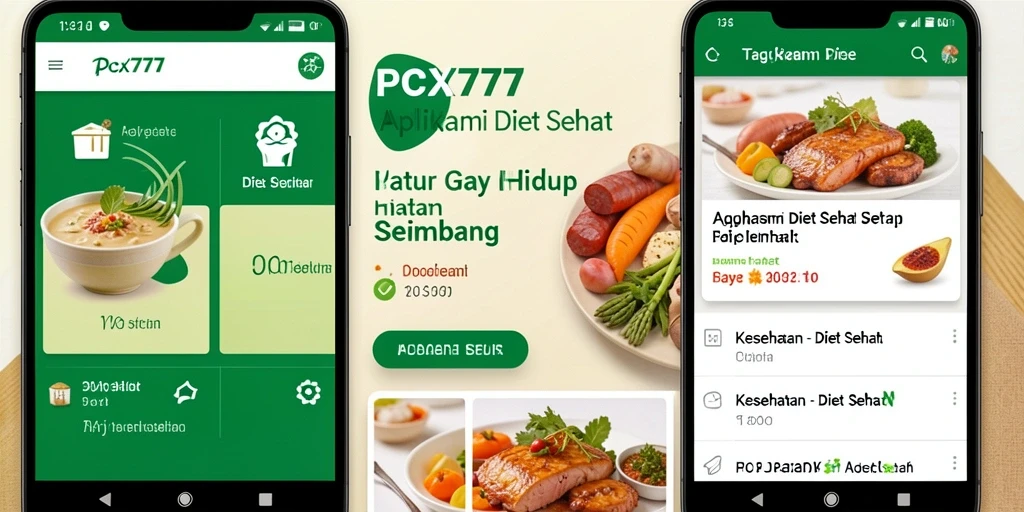 Antarmuka pengguna PCX777 yang intuitif untuk Diet Sehat.