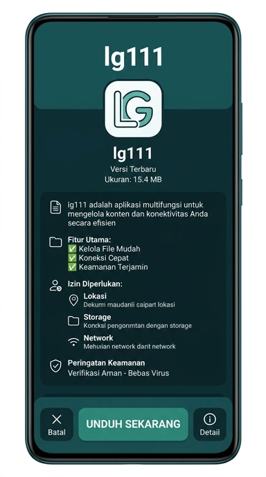 Tampilan halaman APK lg111